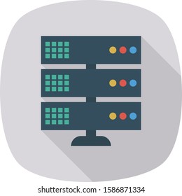 Business Management Flat icons for database  & storage 