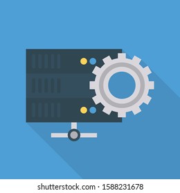 Business Management Flat icons for database  & network 