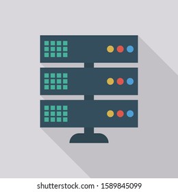 Business Management Flat icons for database  & storage 