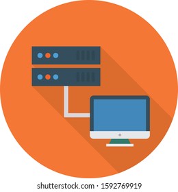 Business Management Flat icons for database & computing 