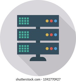 Business Management Flat icons for database  & storage 