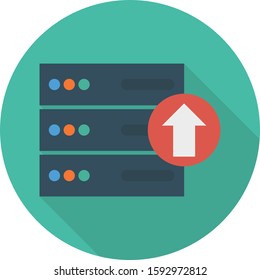 Business Management Flat icons for database  & upload