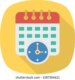 Business Management Flat icons for date  & month 