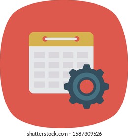 Business Management Flat icons for date  & month 