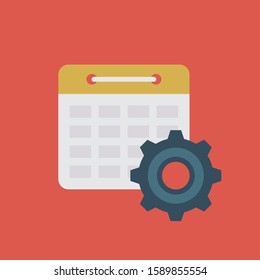 Business Management Flat icons for date  & month 