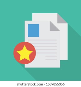 Business Management Flat icons for document  & sheet