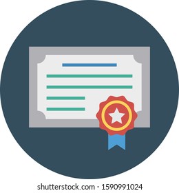 Business Management Flat icons for  document &  degree