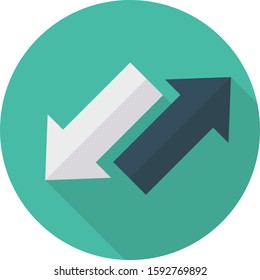 Business Management Flat icons for exchange  & arrow
