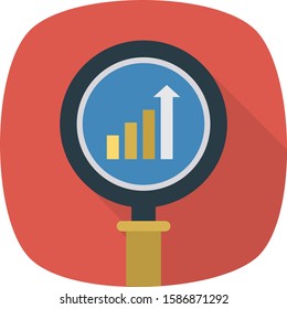 Business Management Flat icons for explore  & graph 