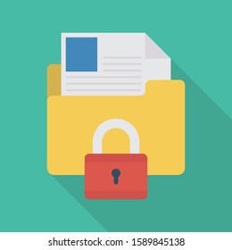 Business Management Flat icons for folder  & document 