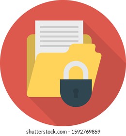 Business Management Flat icons for folder  & document 