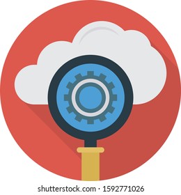 Business Management Flat icons for gear  & cogwheel 