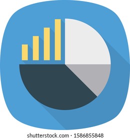 Business Management Flat icons for  increase &  graph 