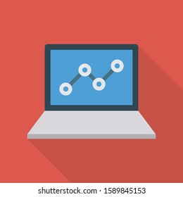 Business Management Flat icons for  increase &  graph 