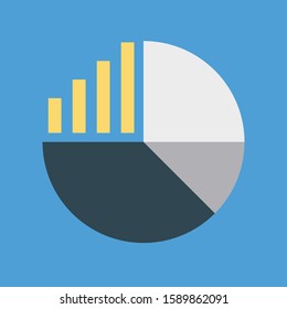 Business Management Flat icons for  increase &  graph 