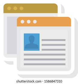 Business Management Flat icons for  interview &  employment
