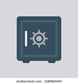 Business Management Flat icons for locker  & protection