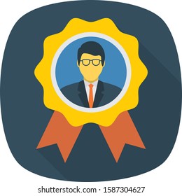 Business Management Flat icons for medal & success
