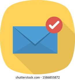 Business Management Flat icons for message  & evelope 