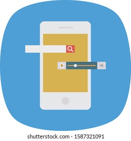 Business Management Flat icons for message & mobile