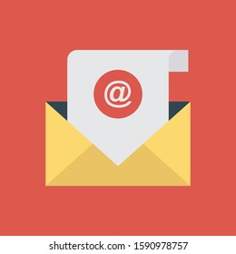 Business Management Flat icons for message & inbox