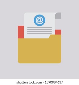 Business Management Flat icons for message  & inbox 