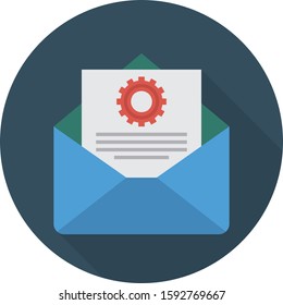 Business Management Flat icons for message  & inbox 