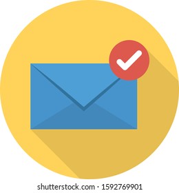 Business Management Flat icons for message  & evelope 