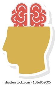 Business Management Flat icons for mind  & head 