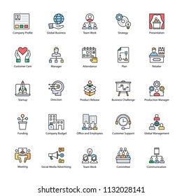 
Business Management Flat Icons Pack 
