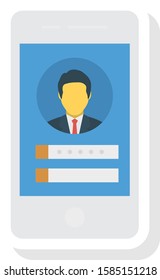 Business Management Flat icons for phone  & login 