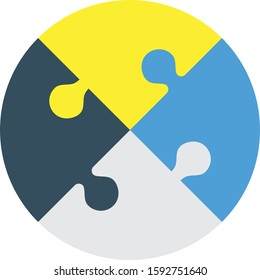 Business Management Flat icons for  piece &  puzzle