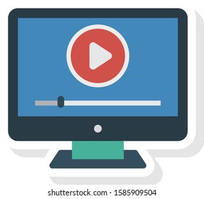 Business Management Flat icons for player  & media 