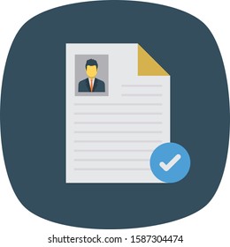 Business Management Flat icons for resume  & file