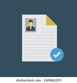 Business Management Flat icons for resume  & file