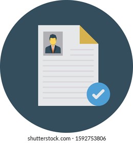 Business Management Flat icons for resume  & file