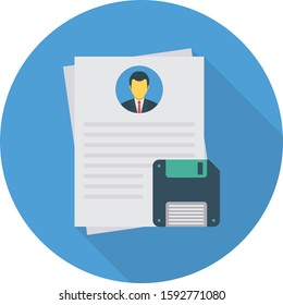 Business Management Flat icons for save & diskette 