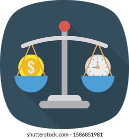 Business Management Flat icons for scale & measure 
