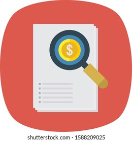 Business Management Flat icons for search  & document 