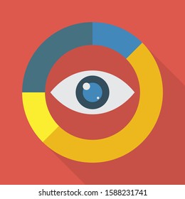 Business Management Flat icons for see & focus 