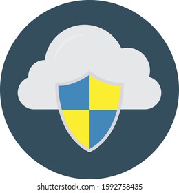 Business Management Flat icons for storage  & shield 