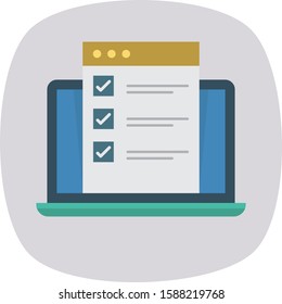 Business Management Flat icons for task list  & file 