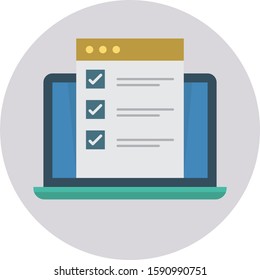 Business Management Flat icons for task list  & file 