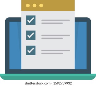 Business Management Flat icons for task list  & file 