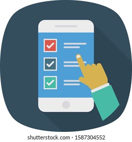 Business Management Flat icons for tasks list  & report 