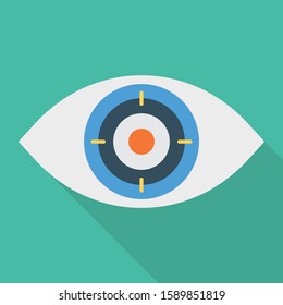 Business Management Flat icons for view & focus 