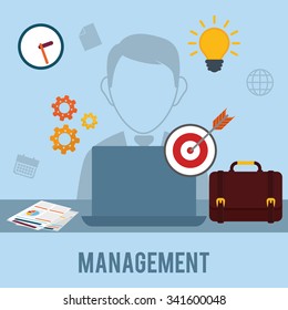 Business management graphic design, vector illustration eps01 