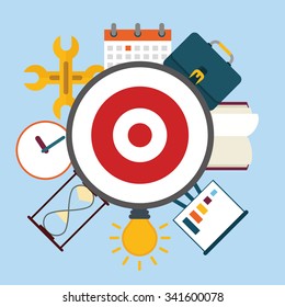 Business management graphic design, vector illustration eps01 