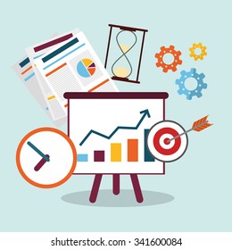 Design gráfico de gerenciamento de negócios, ilustração vetorial eps01 