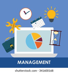 Business management graphic design, vector illustration eps01 